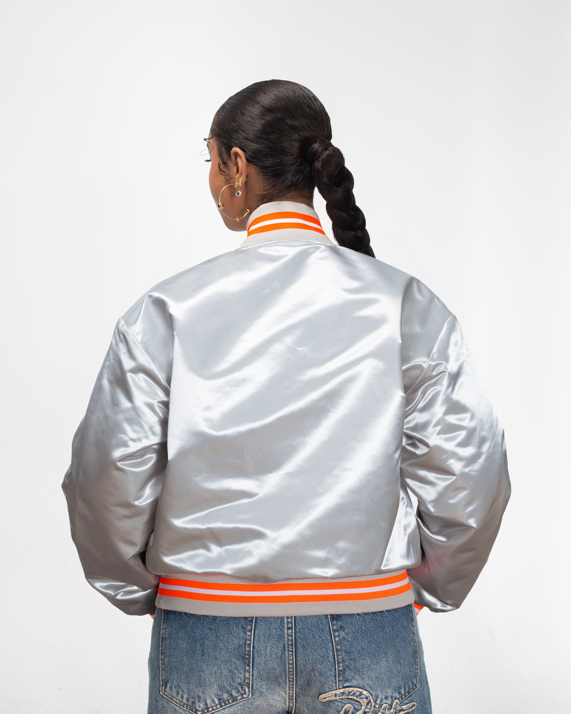 Patta Classic Satin Bomber Jacket (Lunar Rock)