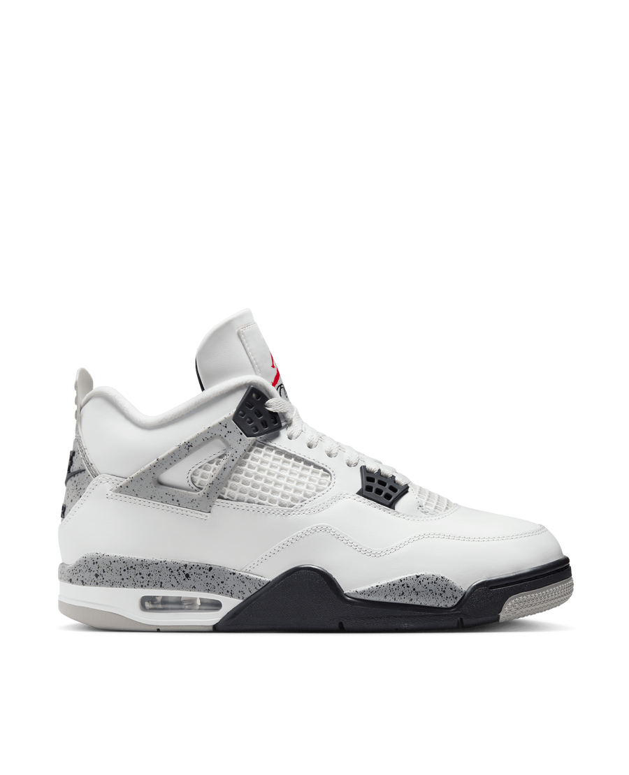 Nike Air Jordan 4 Retro (Summit White/Fire Red-Cement Grey-Black)