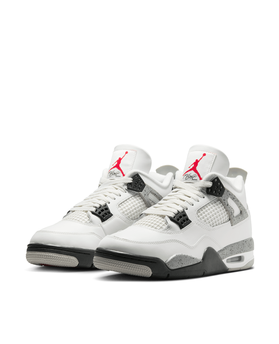 Nike Air Jordan 4 Retro (Summit White/Fire Red-Cement Grey-Black)