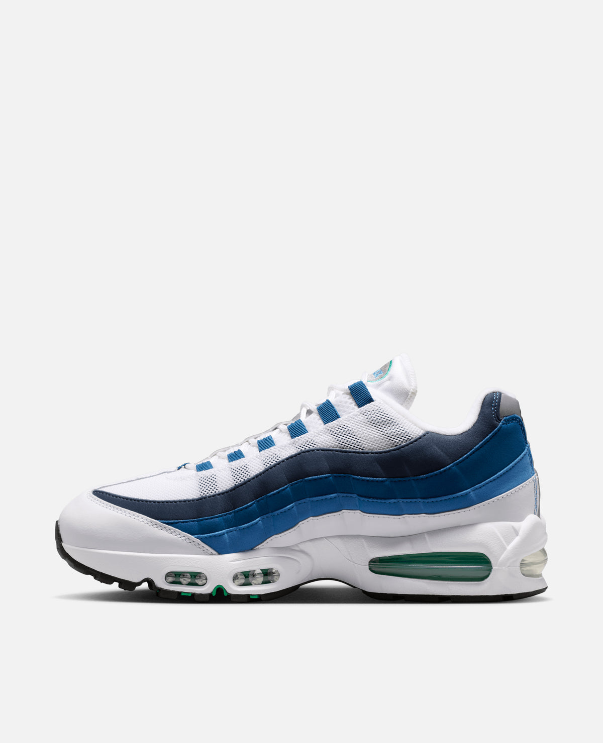 Nike Air Max 95 Big Bubble (White/Emerald Green-Lake Blue-French Blue-Obsidian-Black)