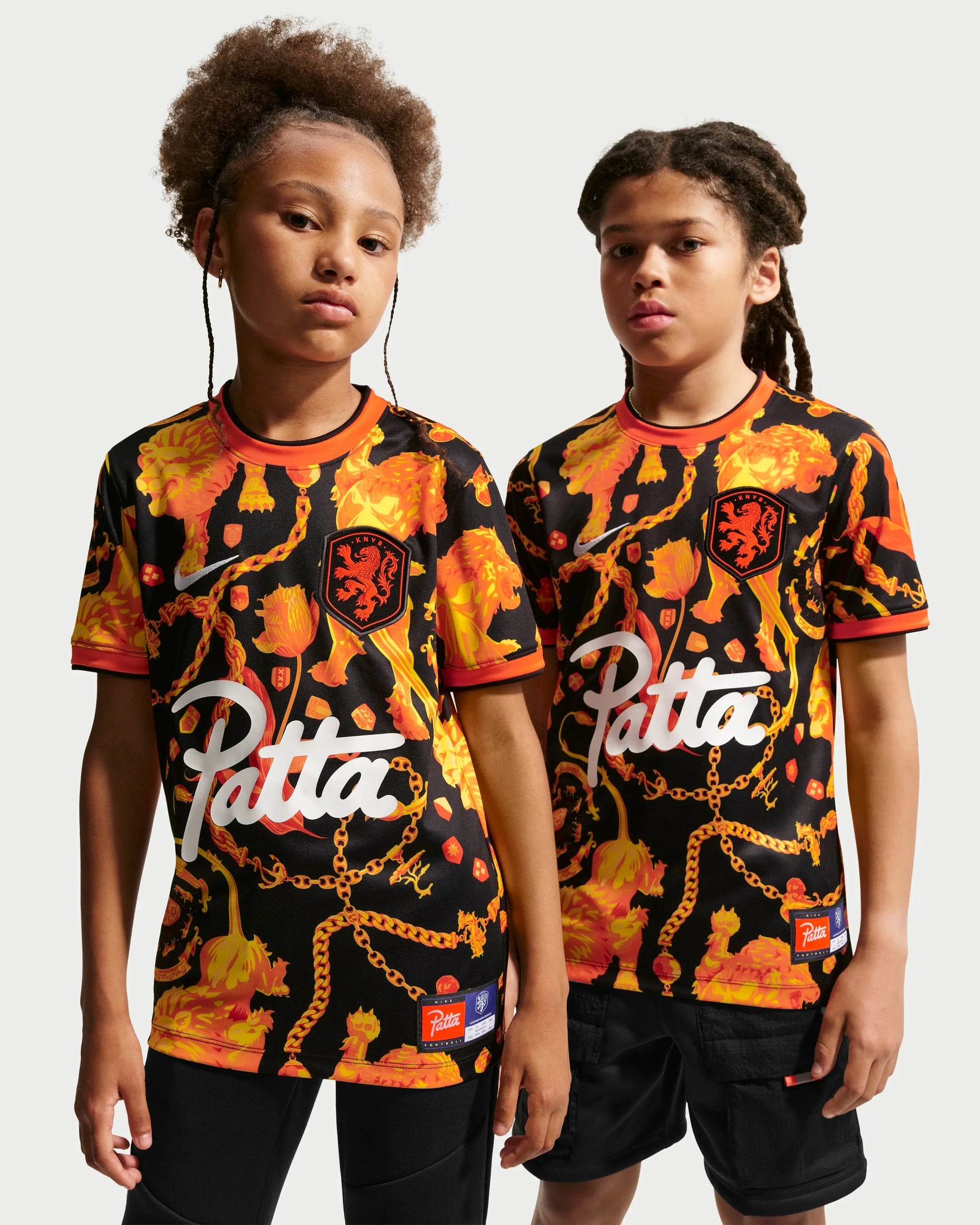 Patta x Nike KNVB Pre-Match Jersey Kids (Black/Orange)