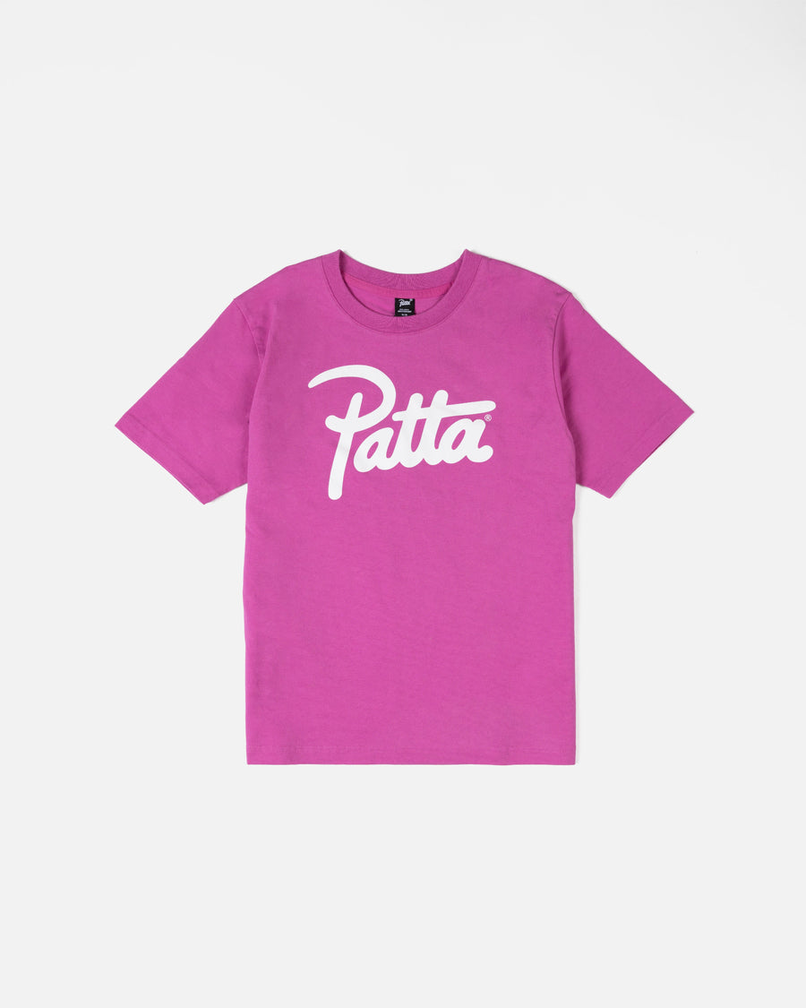 Patta Script Logo Kids T-Shirt (Fuchsia)