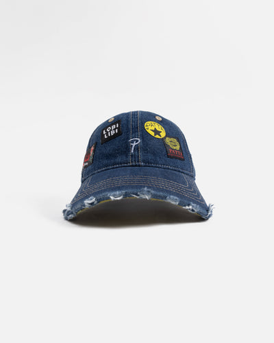 Patta Whole Lotta Labels Denim Cap (Light Blue Denim)