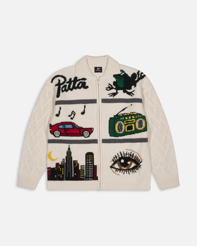Patta Perfect Day Knitted Cardigan (Peyote)