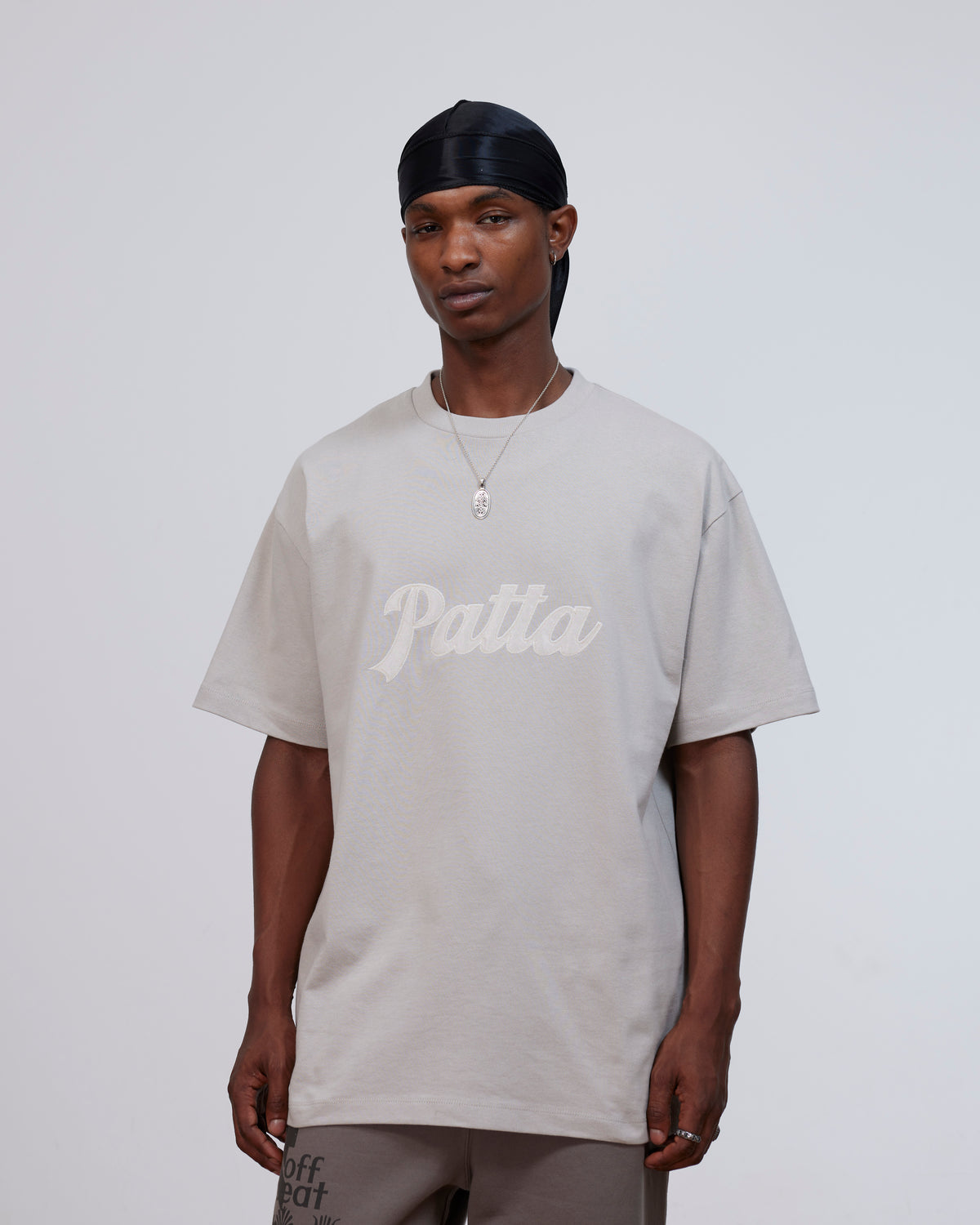 Patta Logo Twill Applique T-Shirt (Flint Gray)