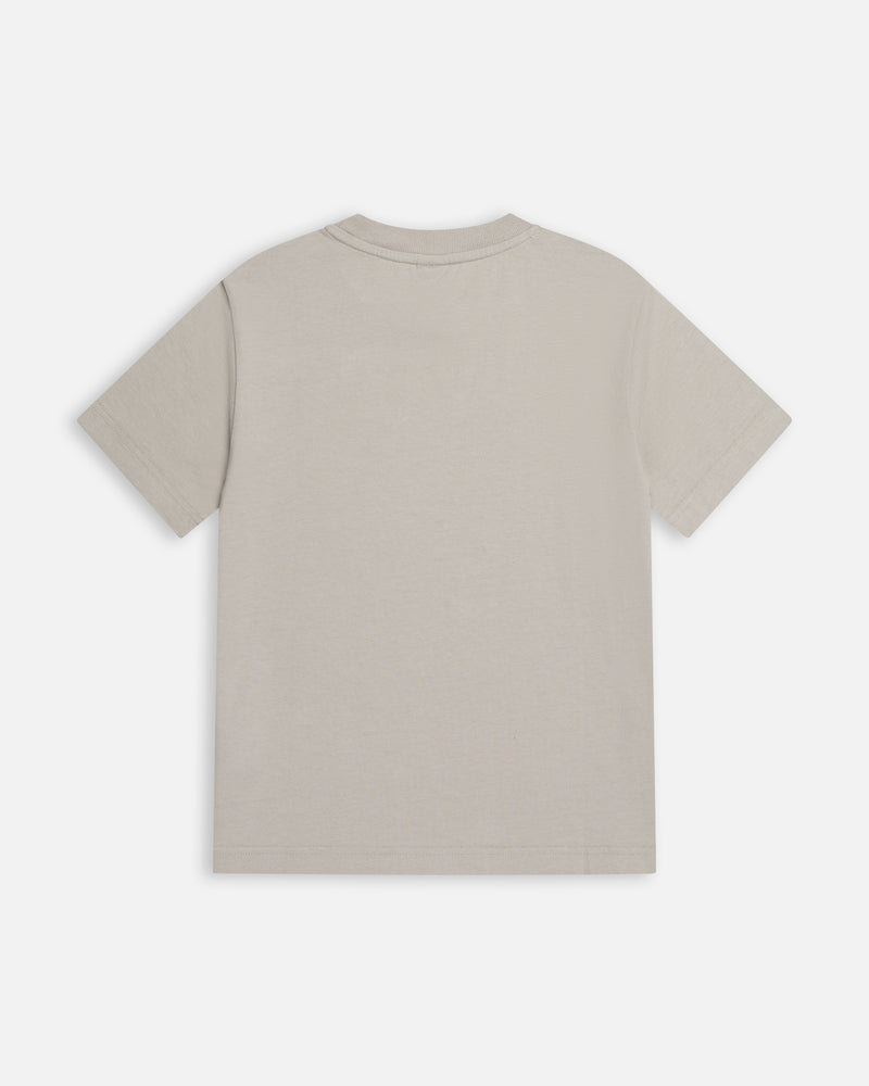 Back view of the Patta Kids Bunny T-Shirt in solid flint gray cotton fabric.