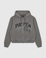 Patta Off Beat Zip Up Hooded Sweater (Brushed Nickel)