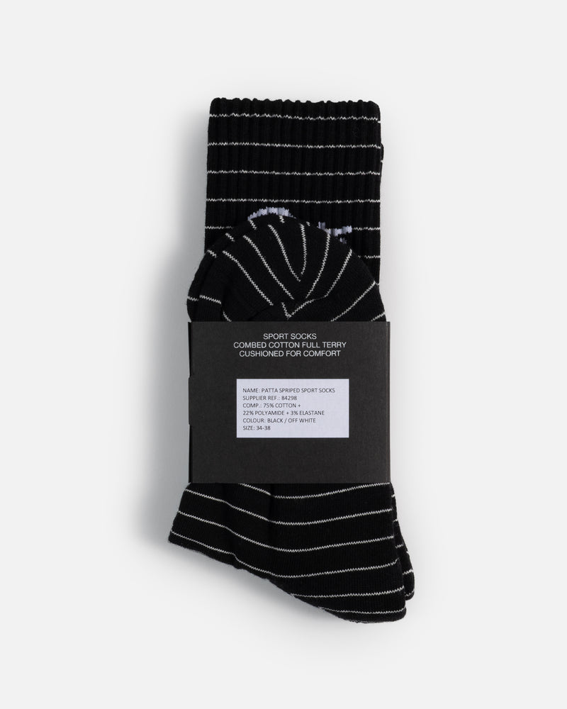 Patta Striped Socks (Black Iris)