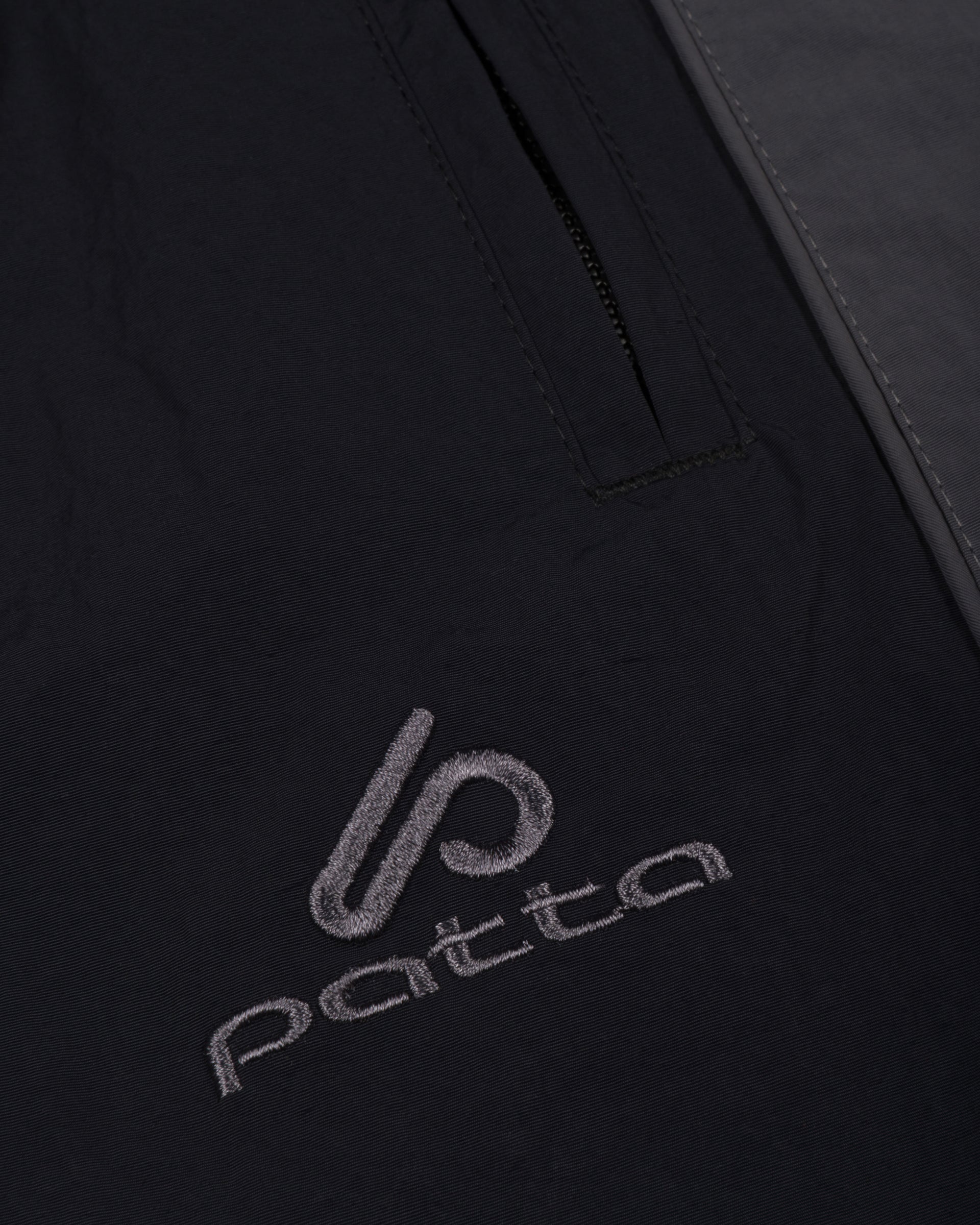 Patta Panelled Oversized Track Pants (Black)