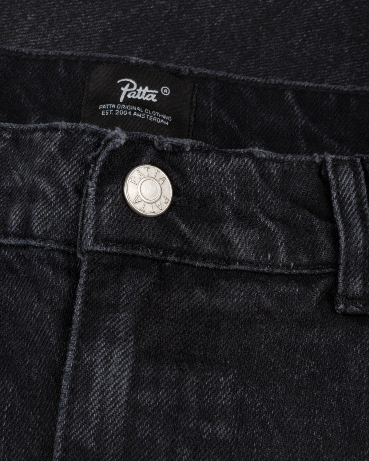 Patta Dark Dirty Whiskers Baggy Denim Pants (Black)