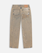 Patta Dirty Splatter Straight Leg Denim Pants (Sandwashed Light Blue Denim)