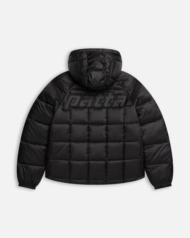 Patta Square Quilted Puffer Jacket (Black)