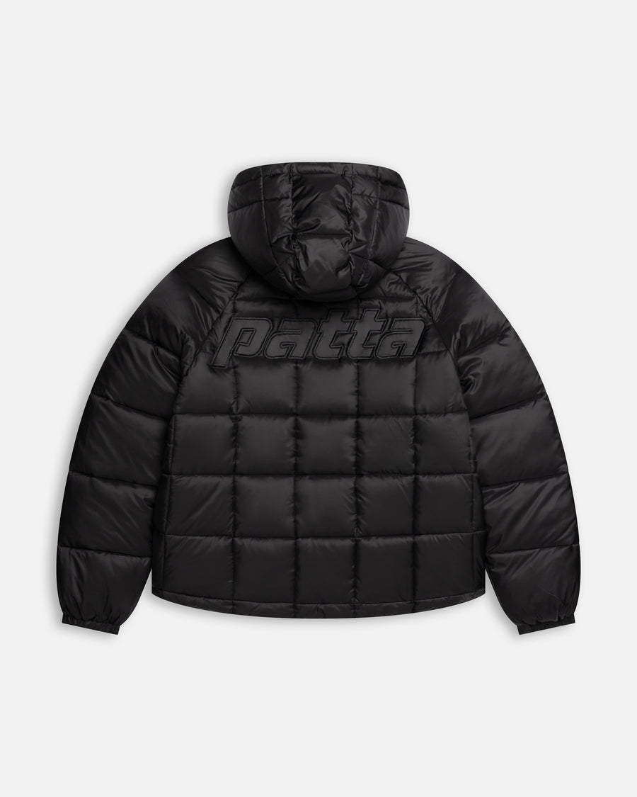 Patta Square Quilted Puffer Jacket (Black)