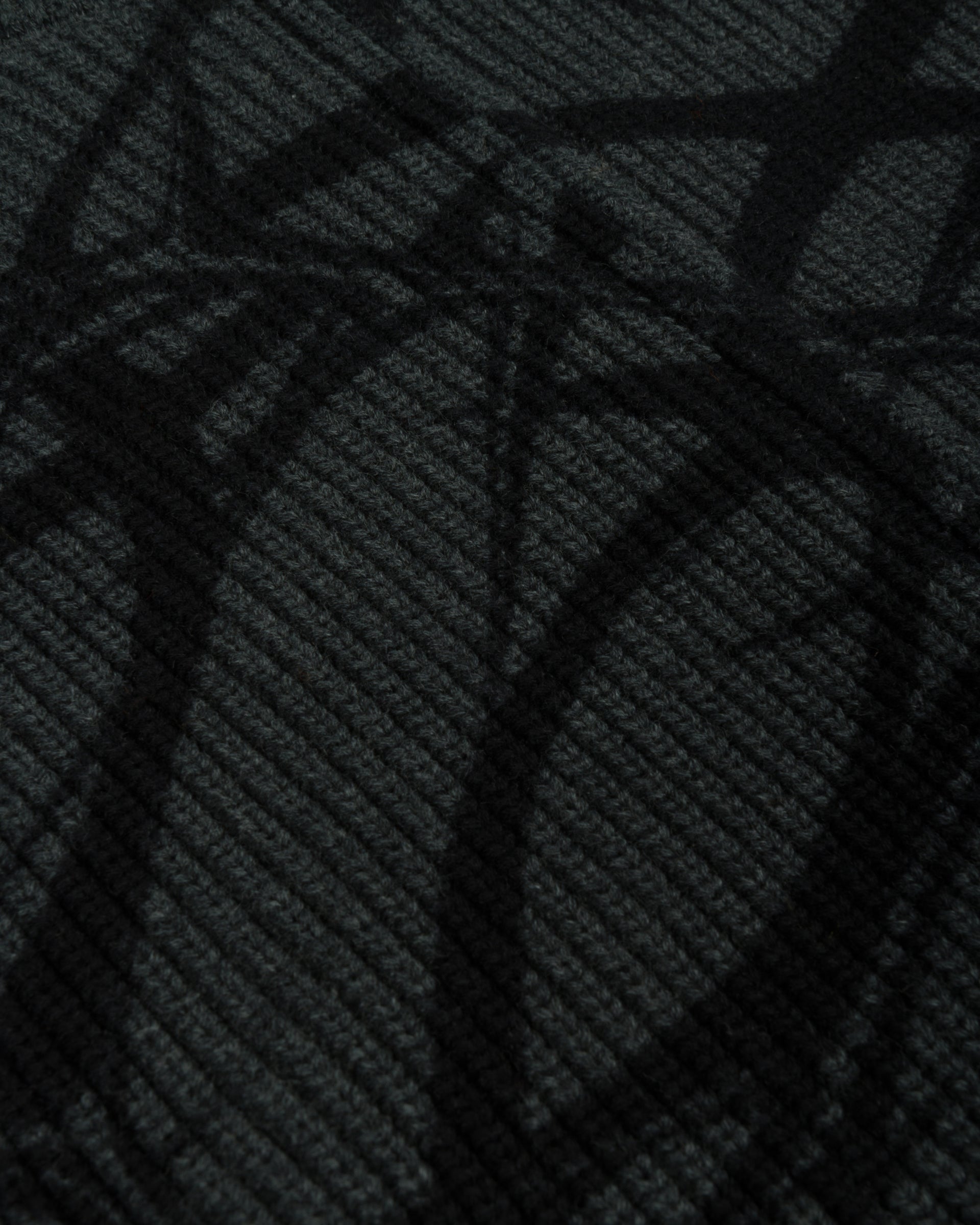 Patta Ribbed Knitted Cardigan (Grey Pinstripe)
