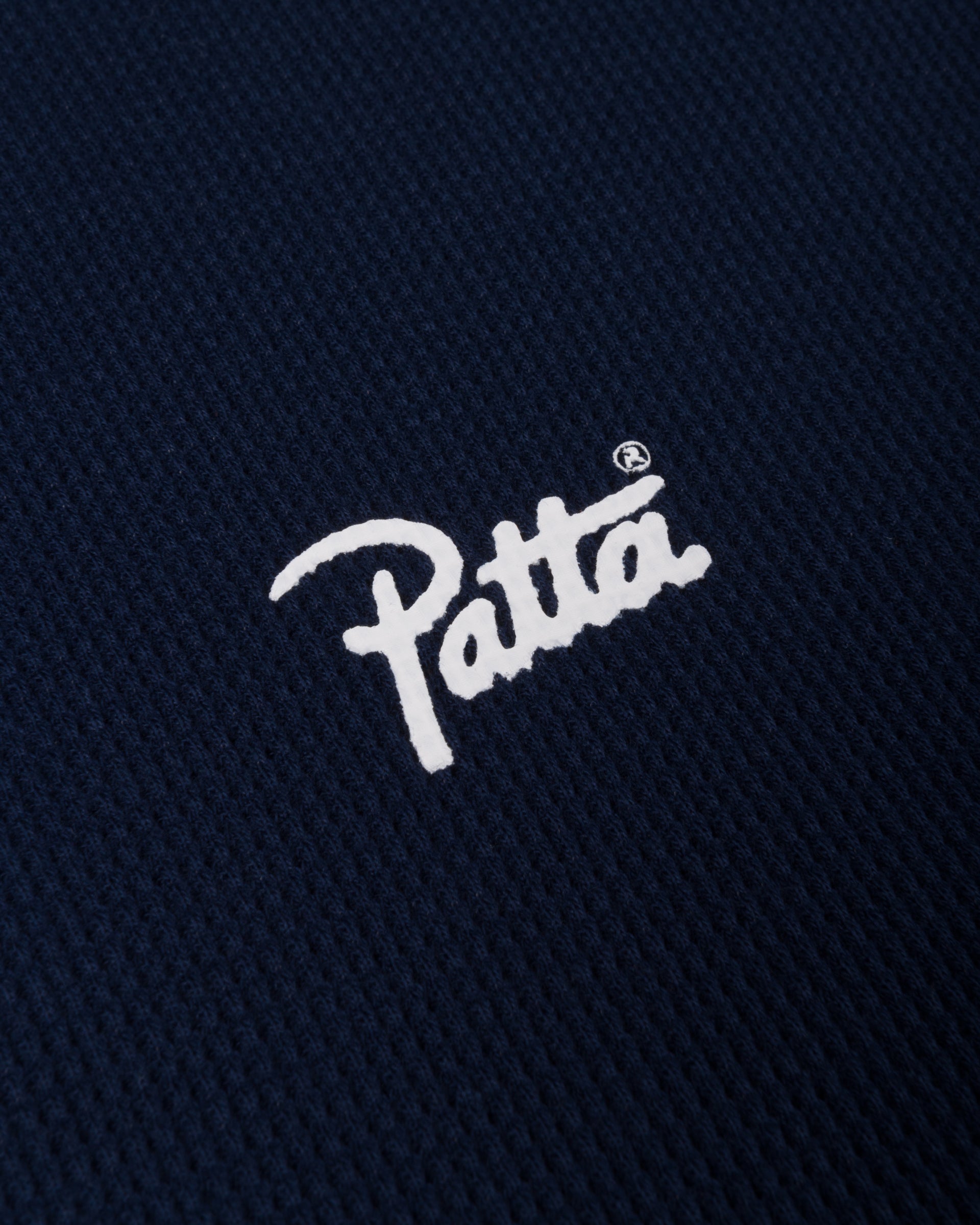 Patta Waffle Script Logo T-Shirt (Black Iris)