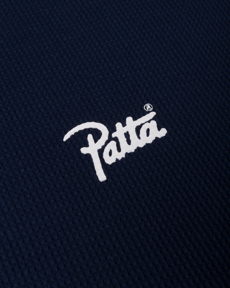 Patta Waffle Script Logo T-Shirt (Black Iris)