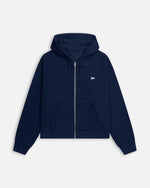 Patta Waffle Reversible Zip Up Hooded Sweater (Black Iris)