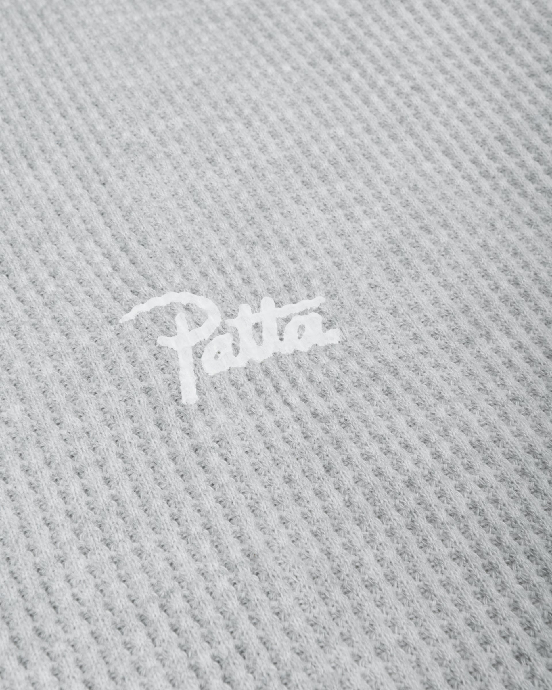 Patta Waffle Reversible Zip Up Hooded Sweater (Grey heather)