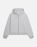 Patta Waffle Reversible Zip Up Hooded Sweater (Grey heather)