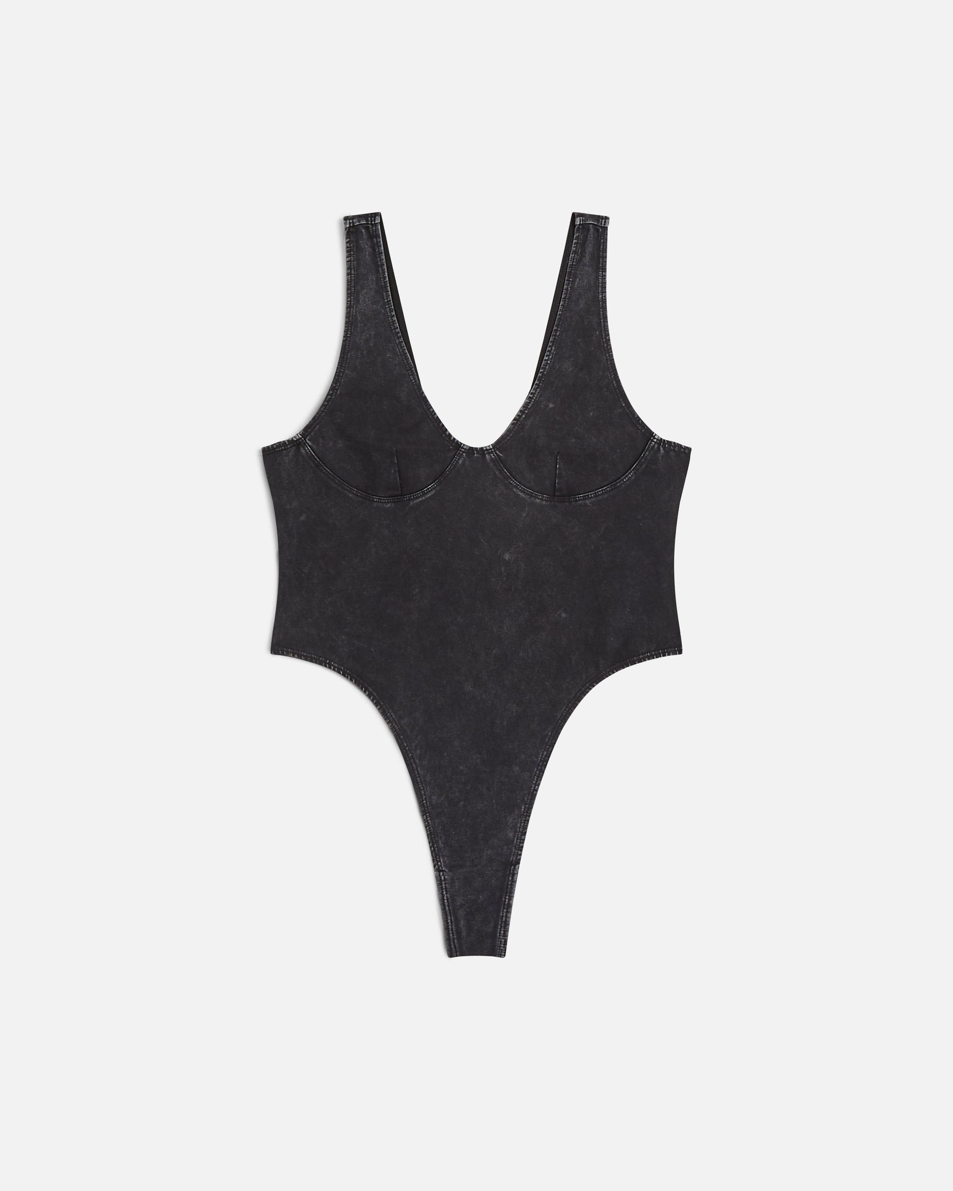 Patta Femme Acid Wash Bodysuit (Black)