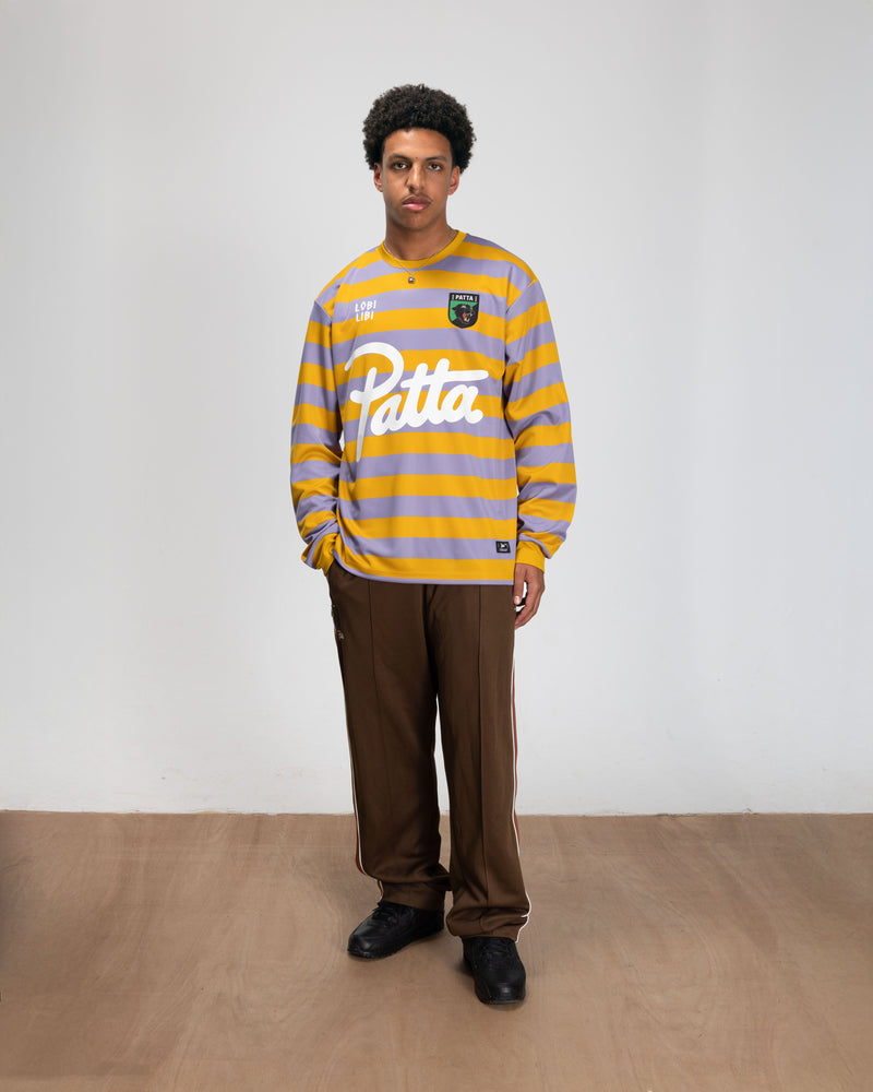 Patta Striped Longsleeve Football Jersey (Chalk Violet)