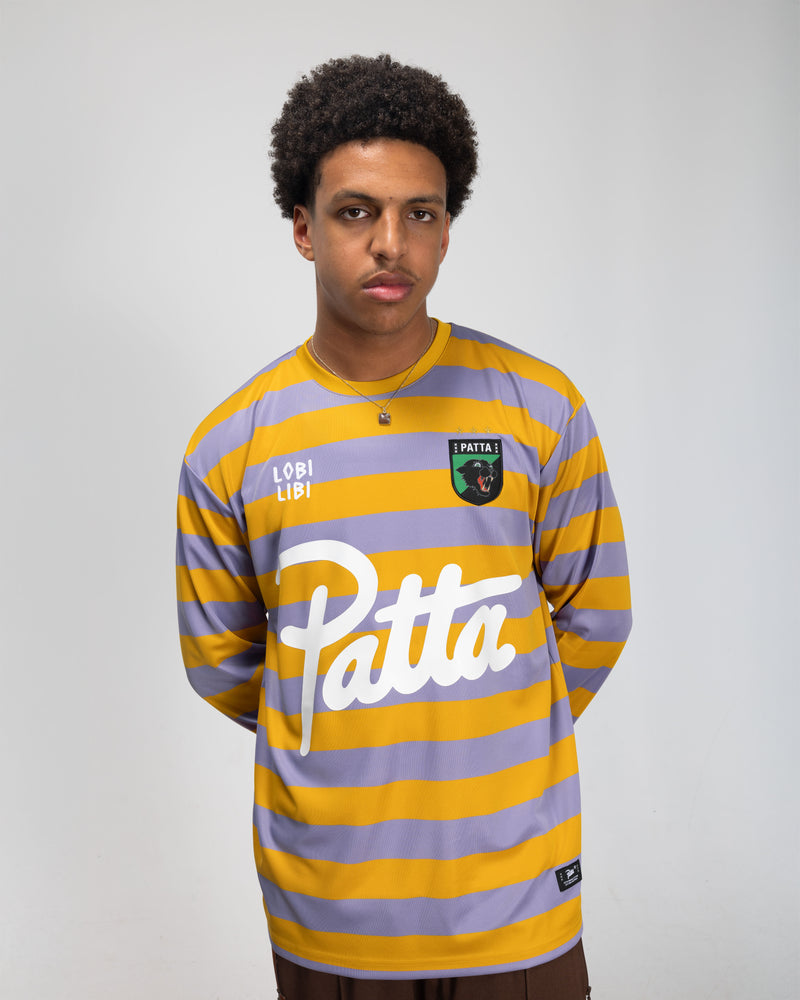 Patta Striped Longsleeve Football Jersey (Chalk Violet)