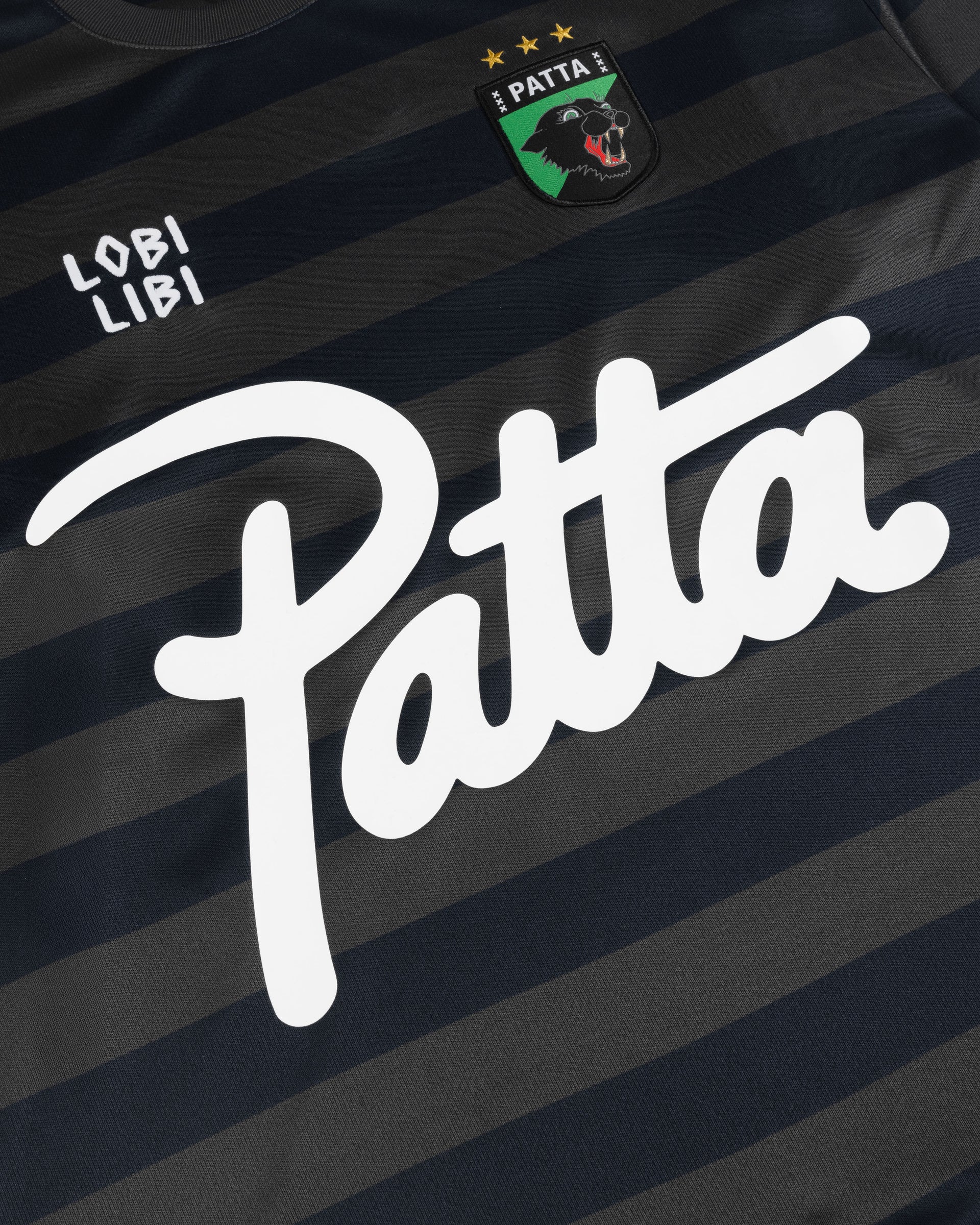 Patta Striped Longsleeve Football Jersey (Forged Iron)