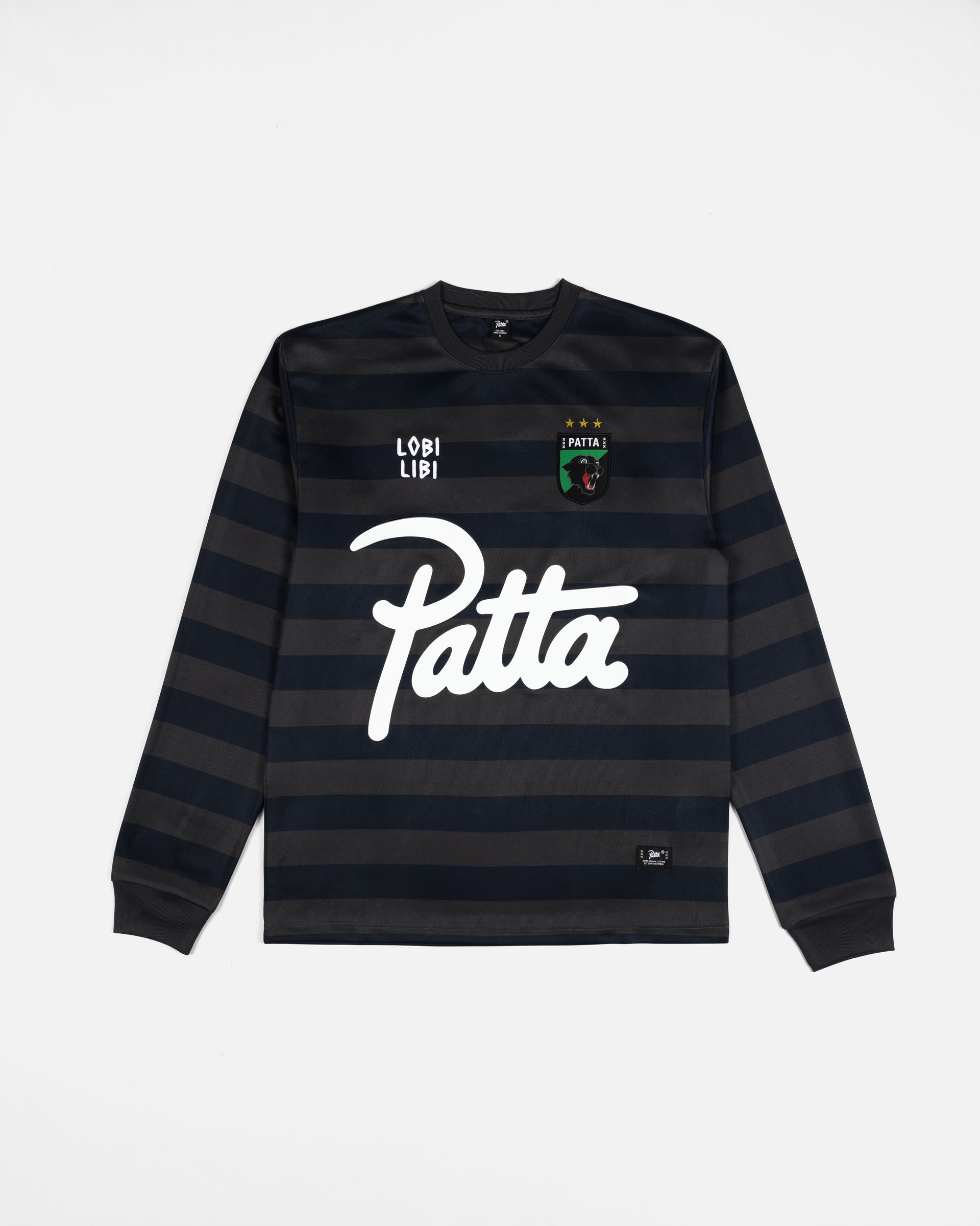 Patta Striped Longsleeve Football Jersey (Forged Iron)