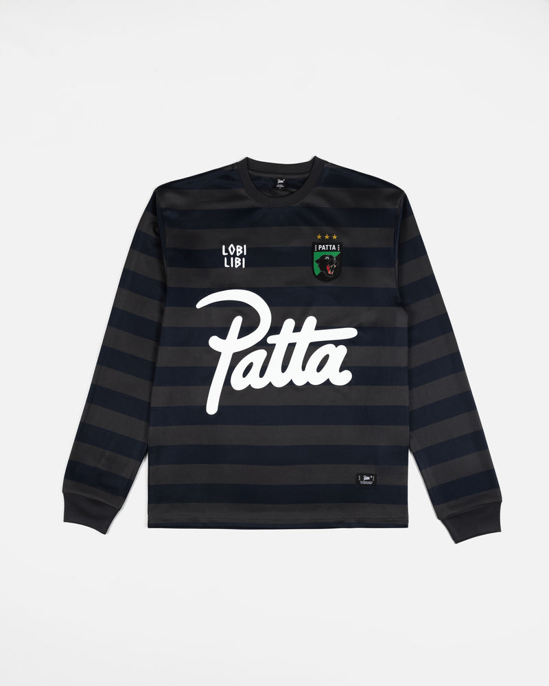 Patta Striped Longsleeve Football Jersey (Forged Iron)