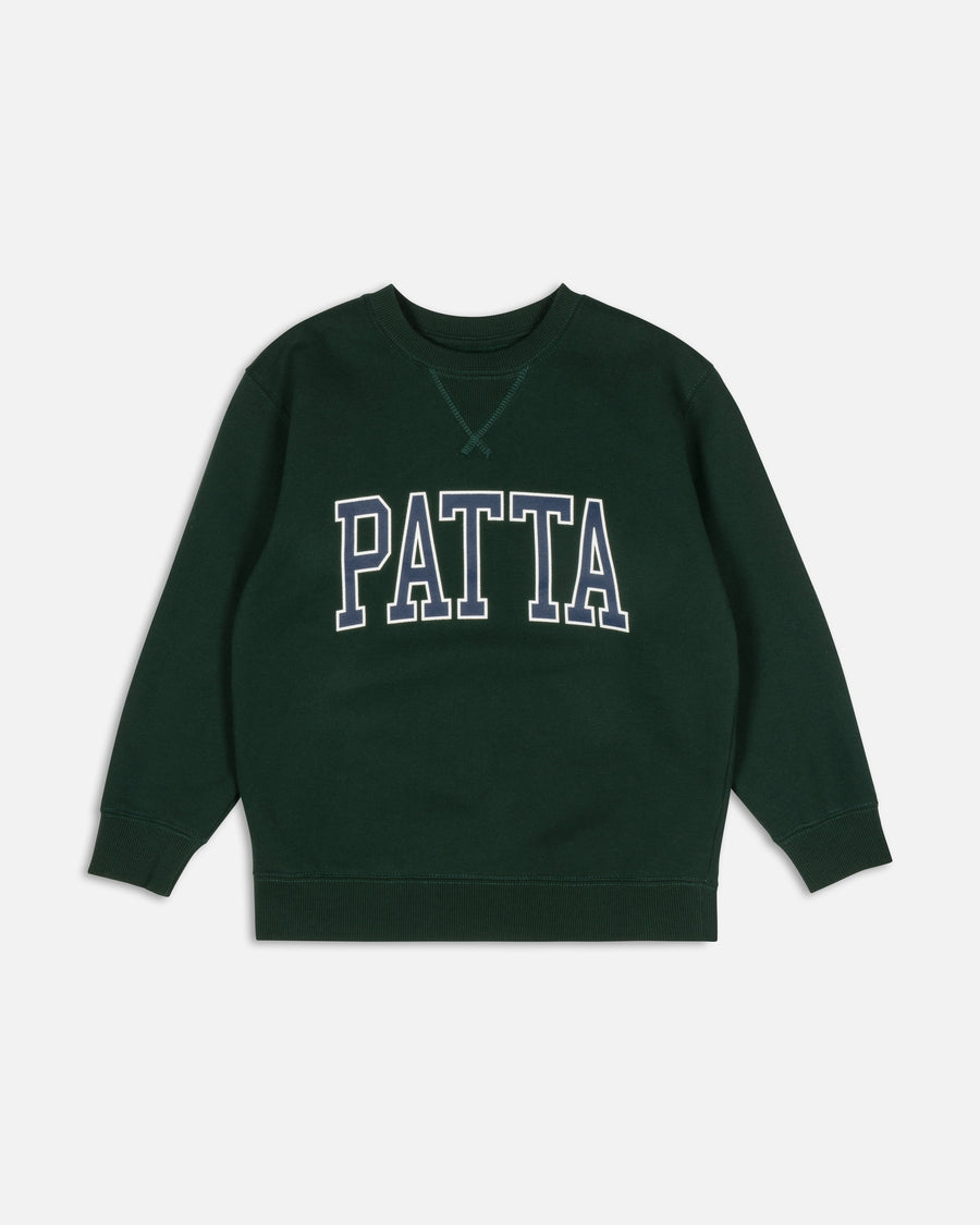 Patta Kids Arc Logo Crewneck Sweater (Pine Grove/Navy)