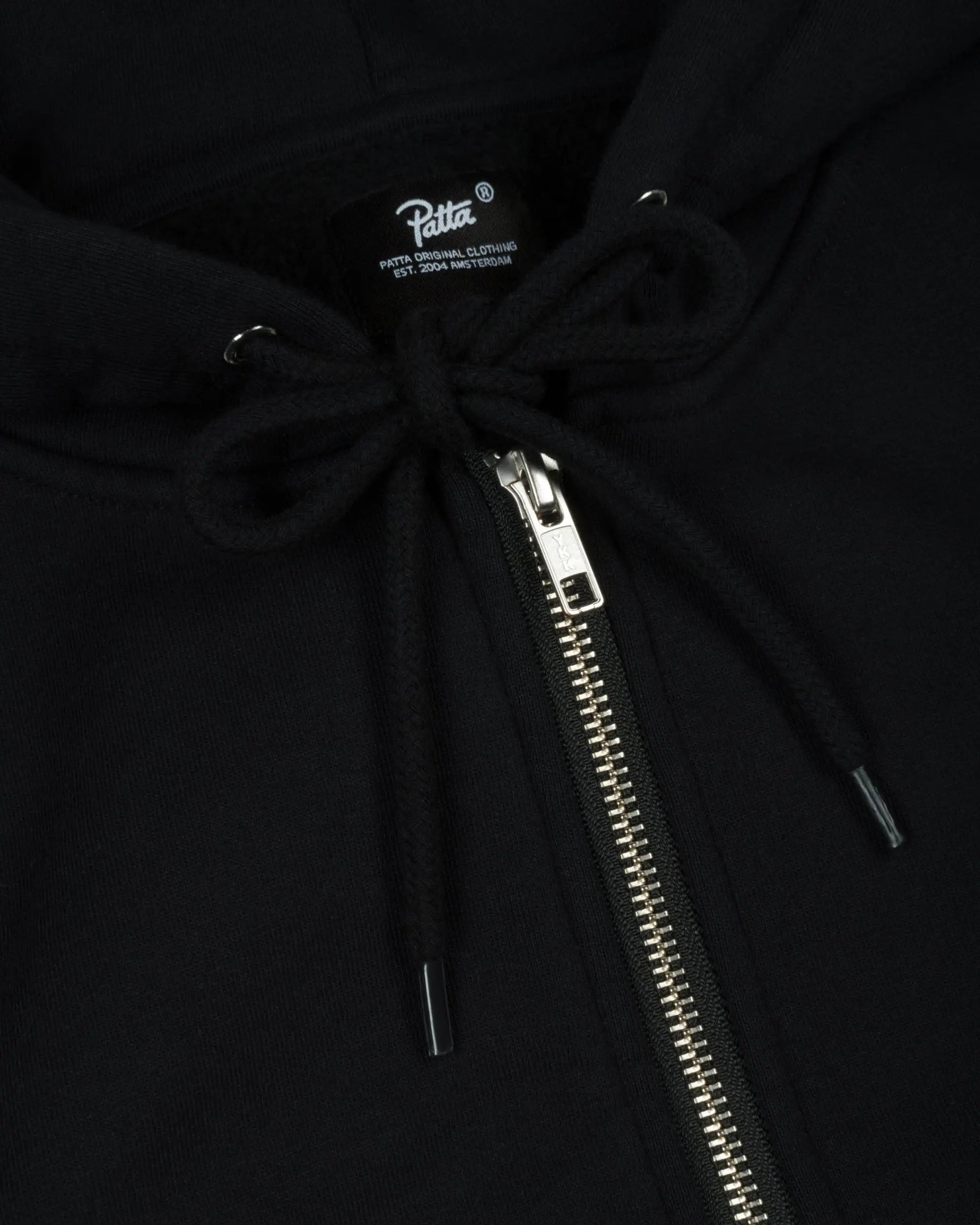 Patta Embro Classic Zip Up Hooded Sweater (Black)
