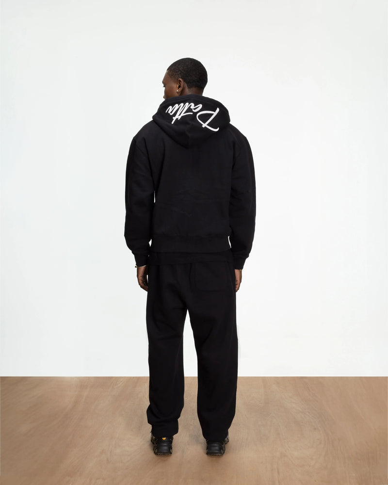 Patta Embro Classic Zip Up Hooded Sweater (Black)