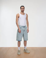 Patta Light Wash Denim Shorts (Light Blue Denim)
