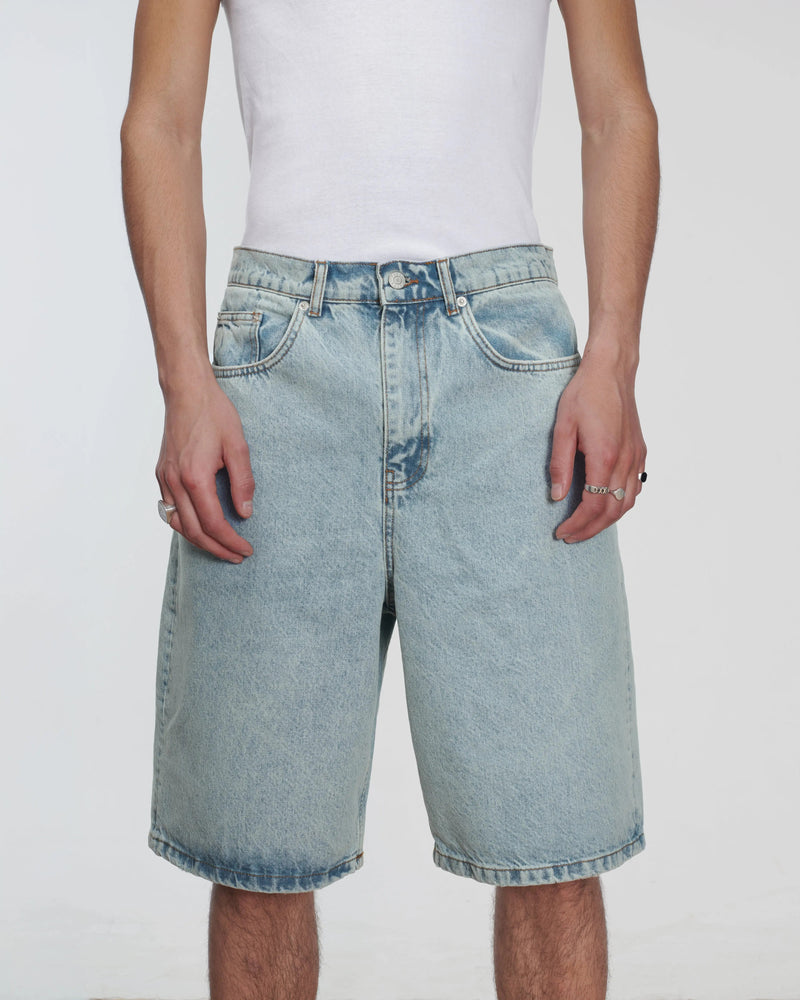 Patta Light Wash Denim Shorts (Light Blue Denim)