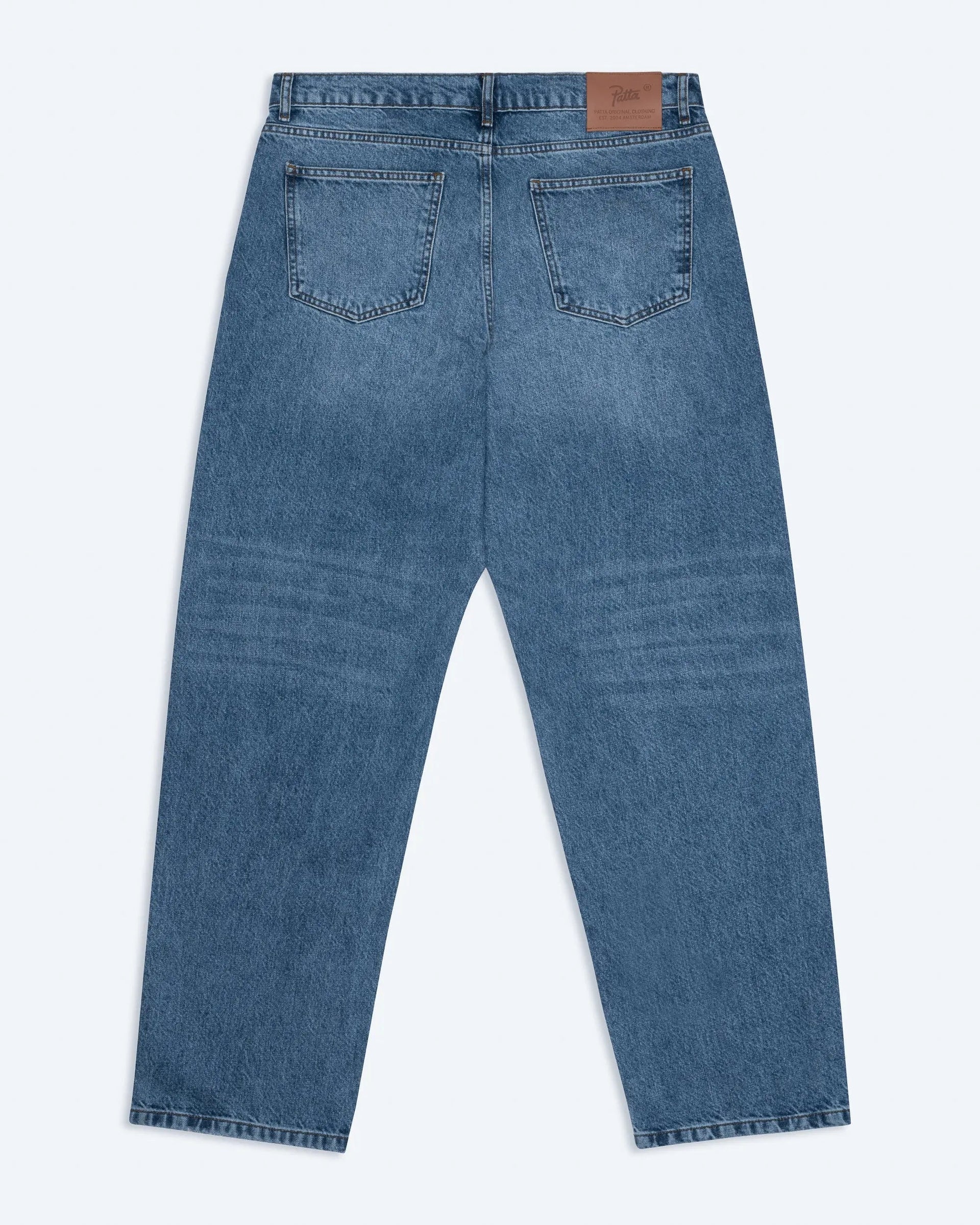 Patta Laserprint Whiskers Denim Pants (Light Blue Denim)