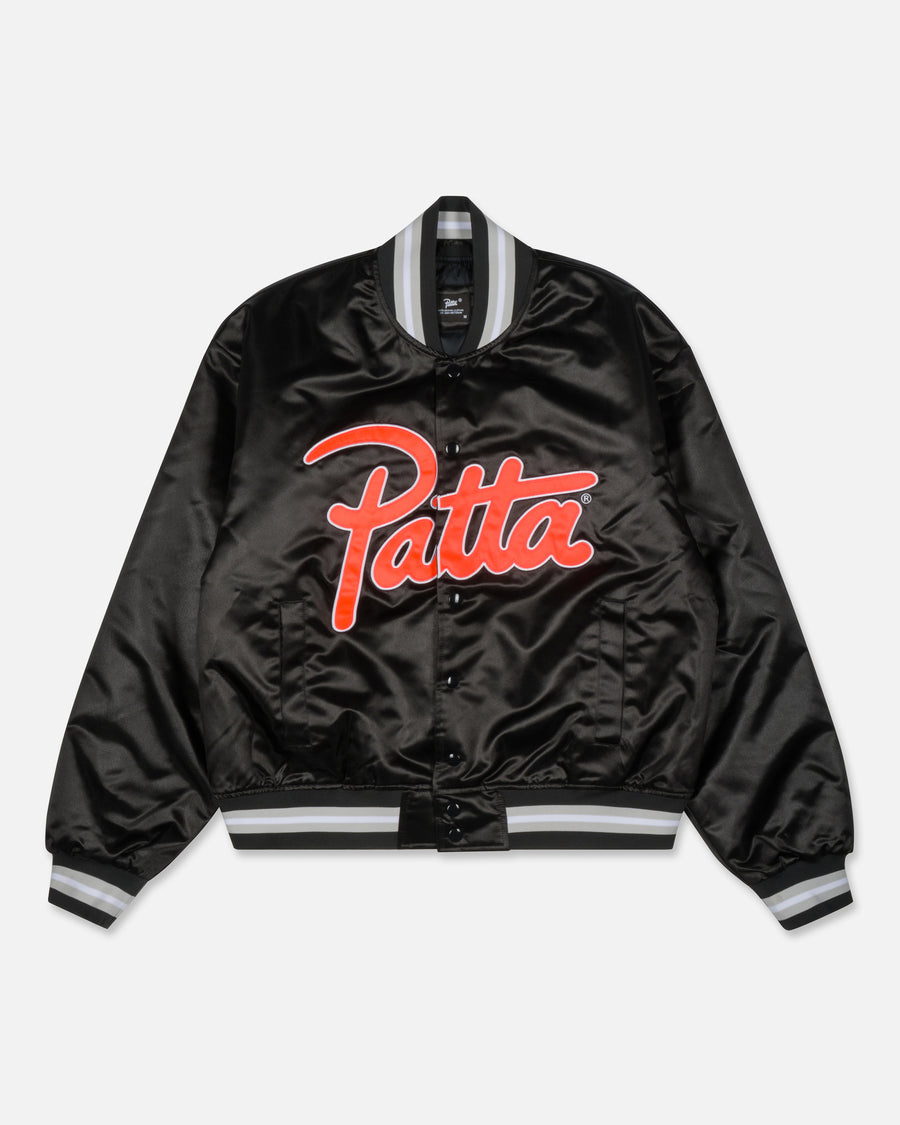 Patta Classic Satin Bomber Jacket (Black)