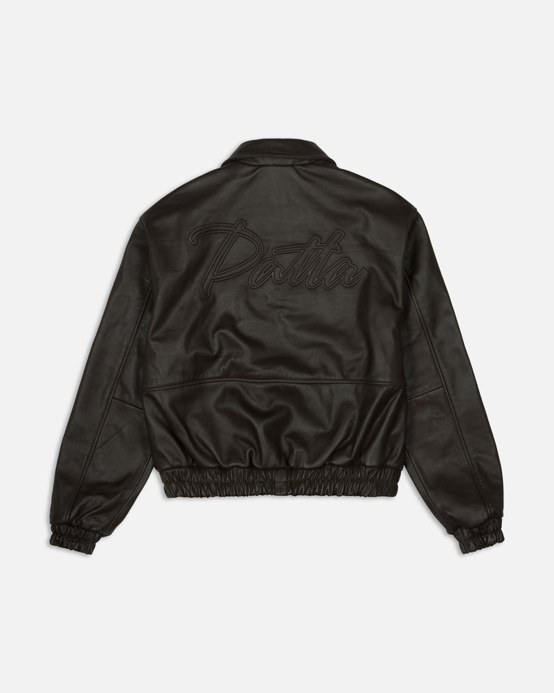 Patta Leather Bomber Jacket (Coffee Bean)