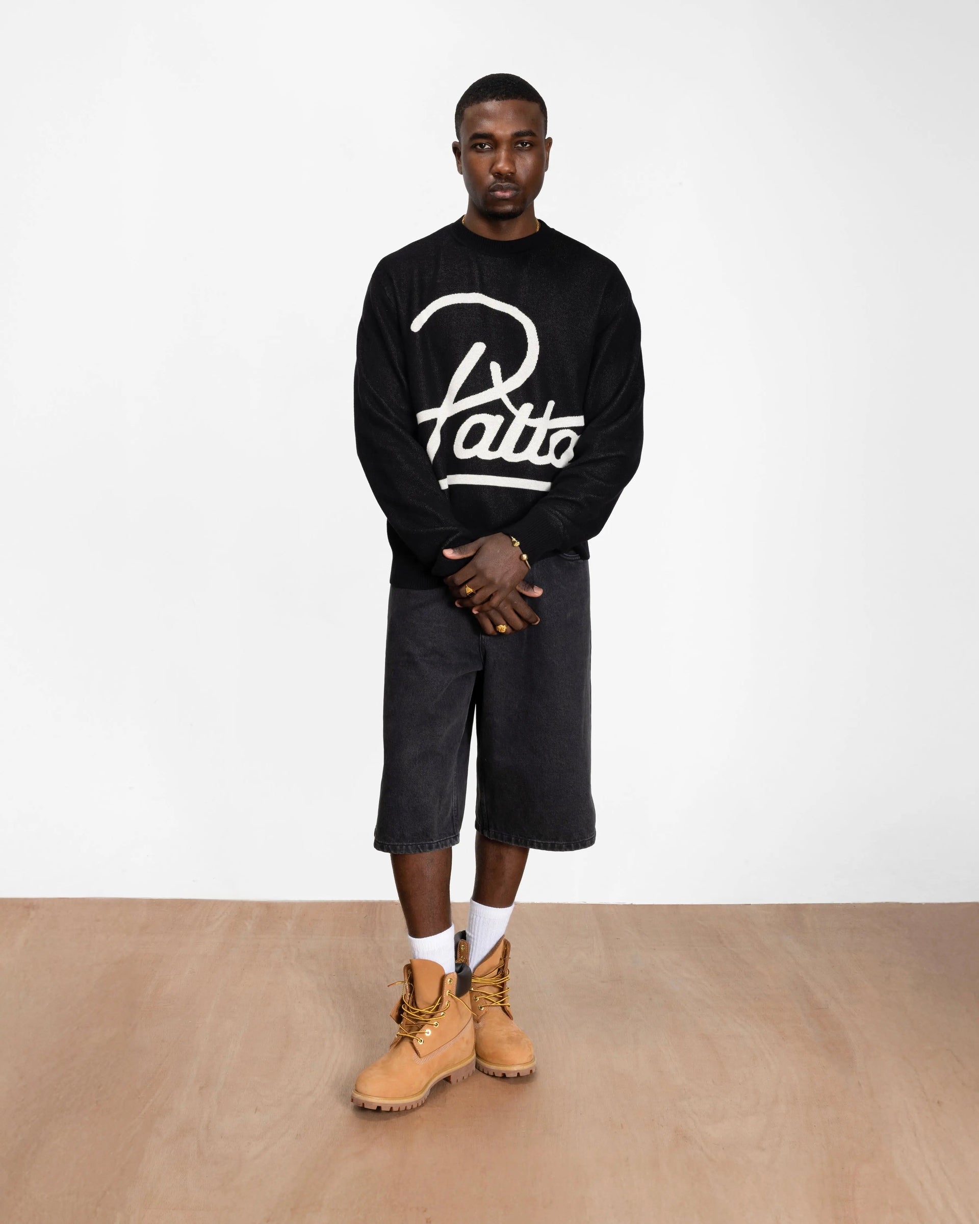 Patta Hearted Jumper (Black)
