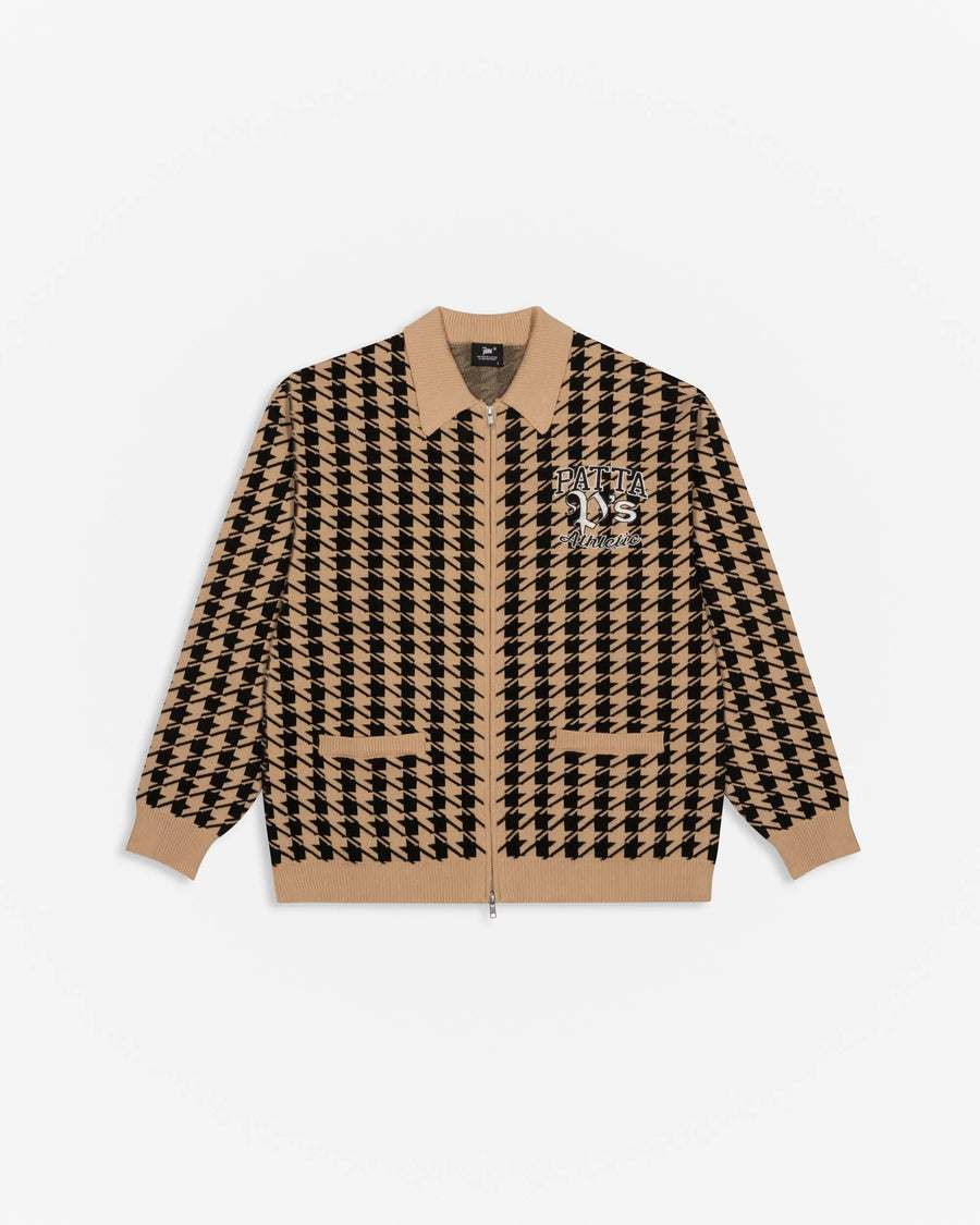 Patta Houndstooth Cardigan (Irish Cream)